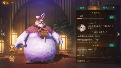 神都夜行录妖灵兔二爷属性详解