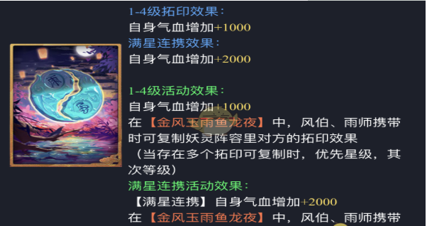 神都夜行录拓印风雨令属性详解