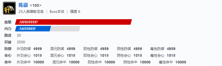 剑网三敖龙岛副本首领技能属性介绍
