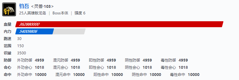 剑网三敖龙岛副本首领技能属性介绍