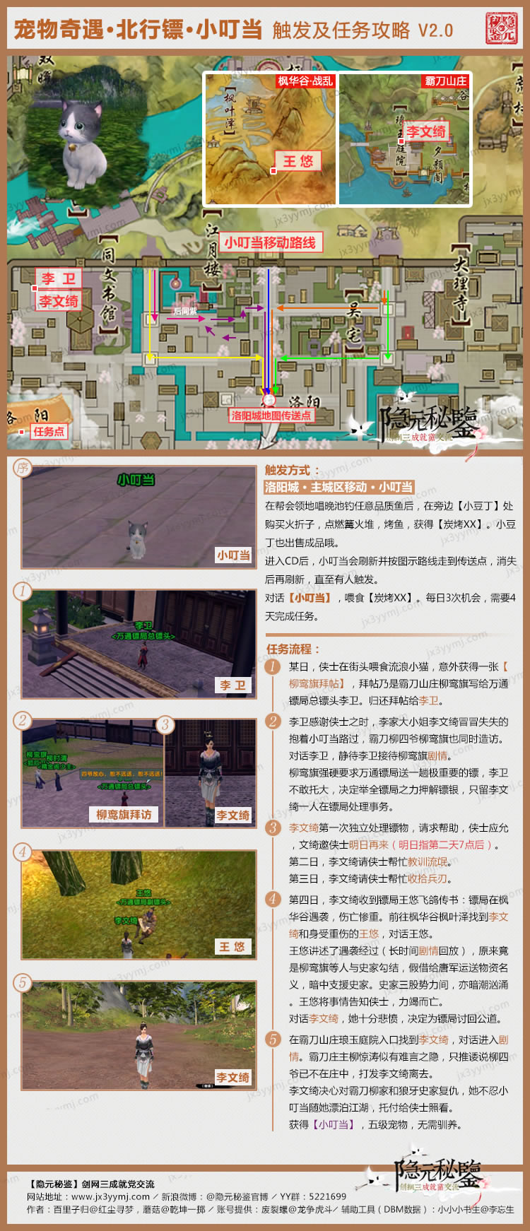 剑网三足迹·宠物奇缘·北行镖成就攻略
