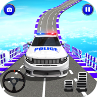 Police Spooky Jeep Stunt Game