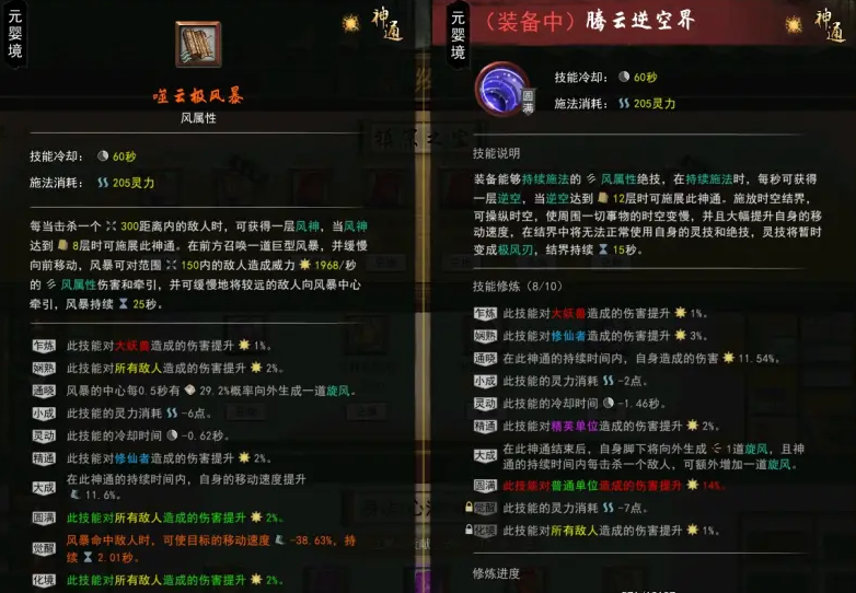鬼谷八荒洪荒纯风修技能搭配推荐