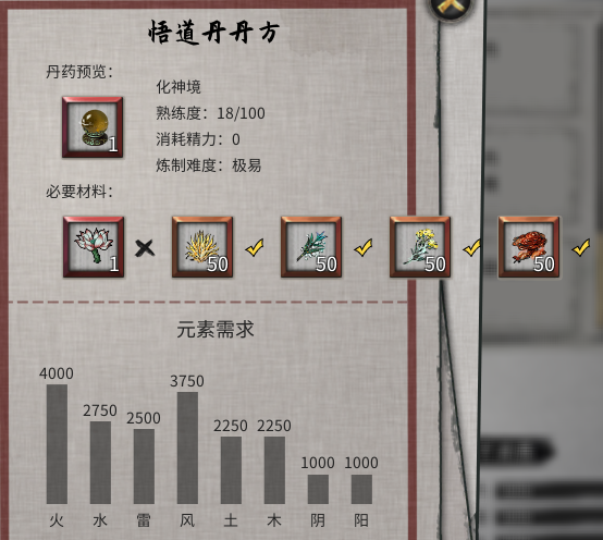 鬼谷八荒悟道丹材料刷法分享