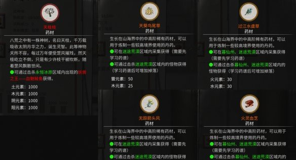 鬼谷八荒悟道丹材料刷法分享