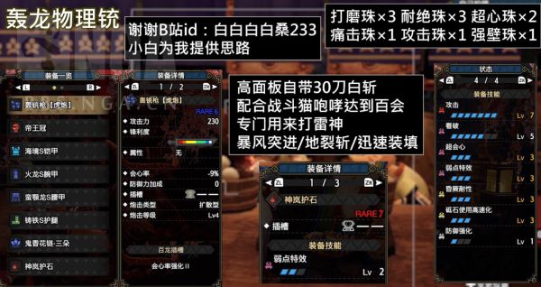 怪物猎人：崛起2.0版各流派铳枪配装攻略
