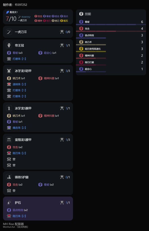 ​怪物猎人：崛起弱2S3太刀配装攻略