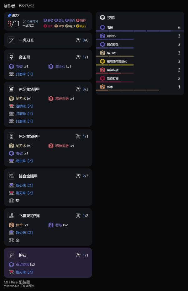 ​怪物猎人：崛起弱2S3太刀配装攻略