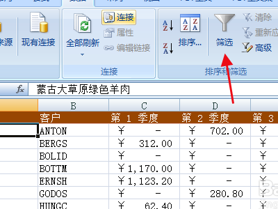 如何使用excel的筛选功能