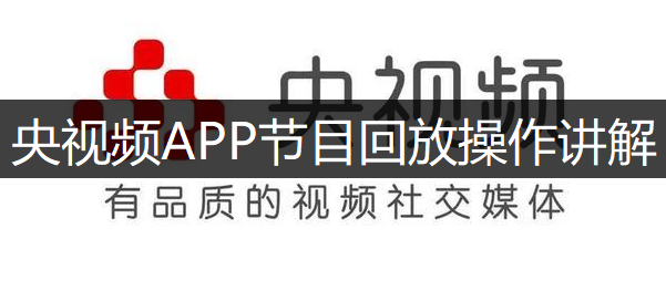 央视频APP节目回放操作讲解