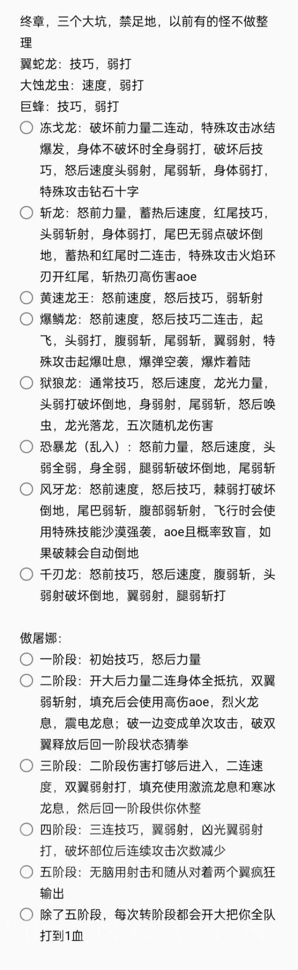 怪物猎人物语2全怪物招式汇总
