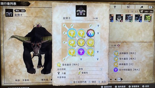 怪物猎人物语2三猜金狮子基因搭配攻略