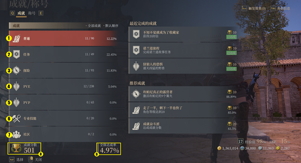 神佑释放成就获取与类型讲解