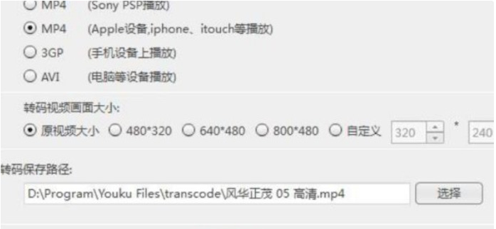 优酷视频下载视频转码方法介绍