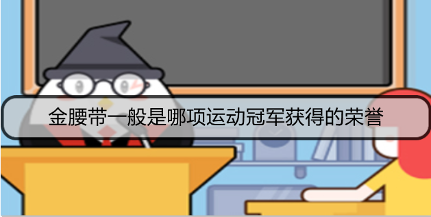 金腰带一般是哪项运动冠军获得的荣誉