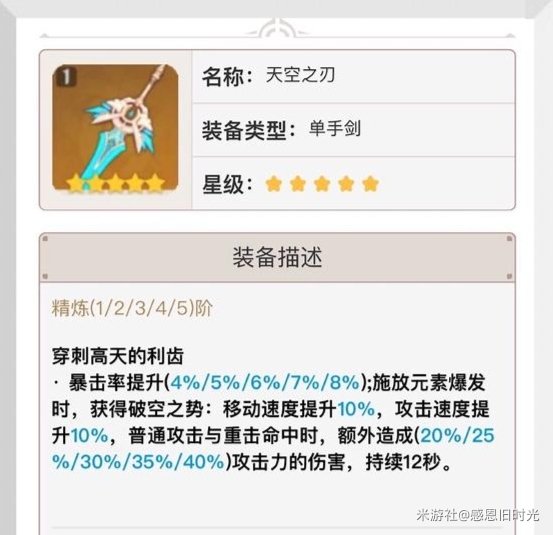 原神班尼特武器及圣遗物搭配推荐