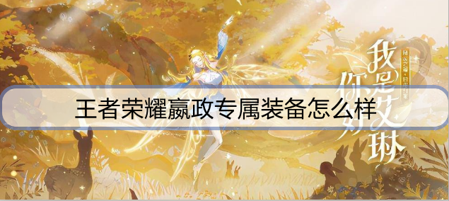 王者荣耀嬴政专属装备怎么样