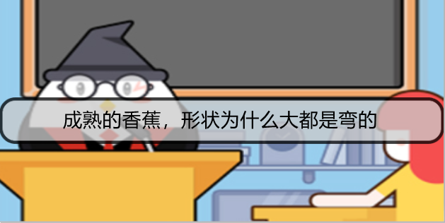 成熟的香蕉，形状为什么大都是弯的