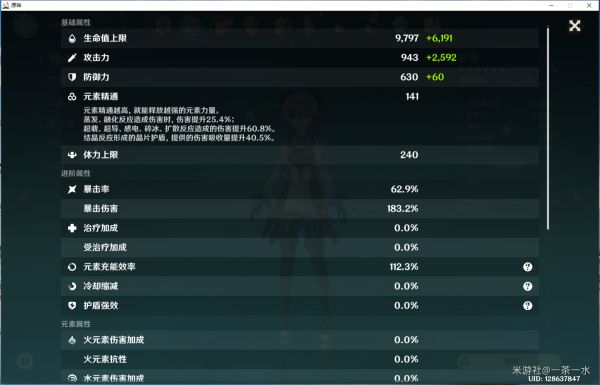 原神甘雨输出伤害详细测试