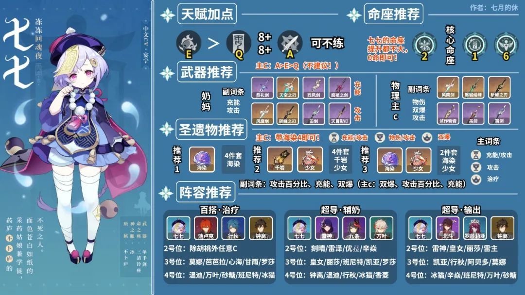 原神2.3版本七七培养攻略