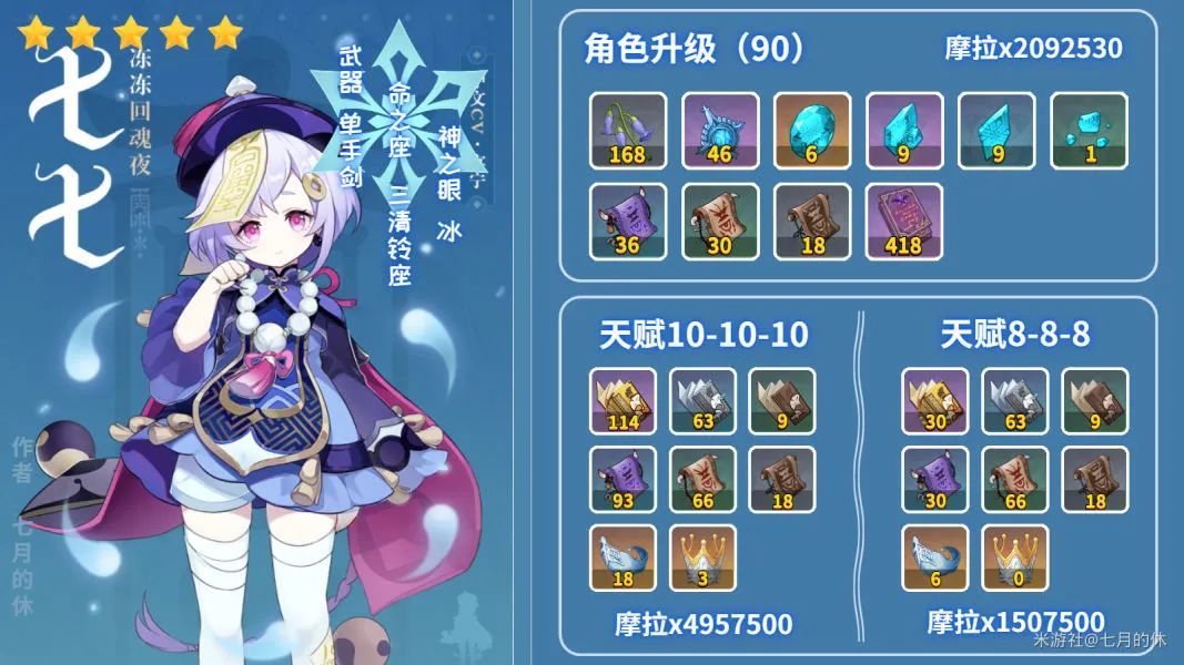 原神2.3版本七七培养攻略