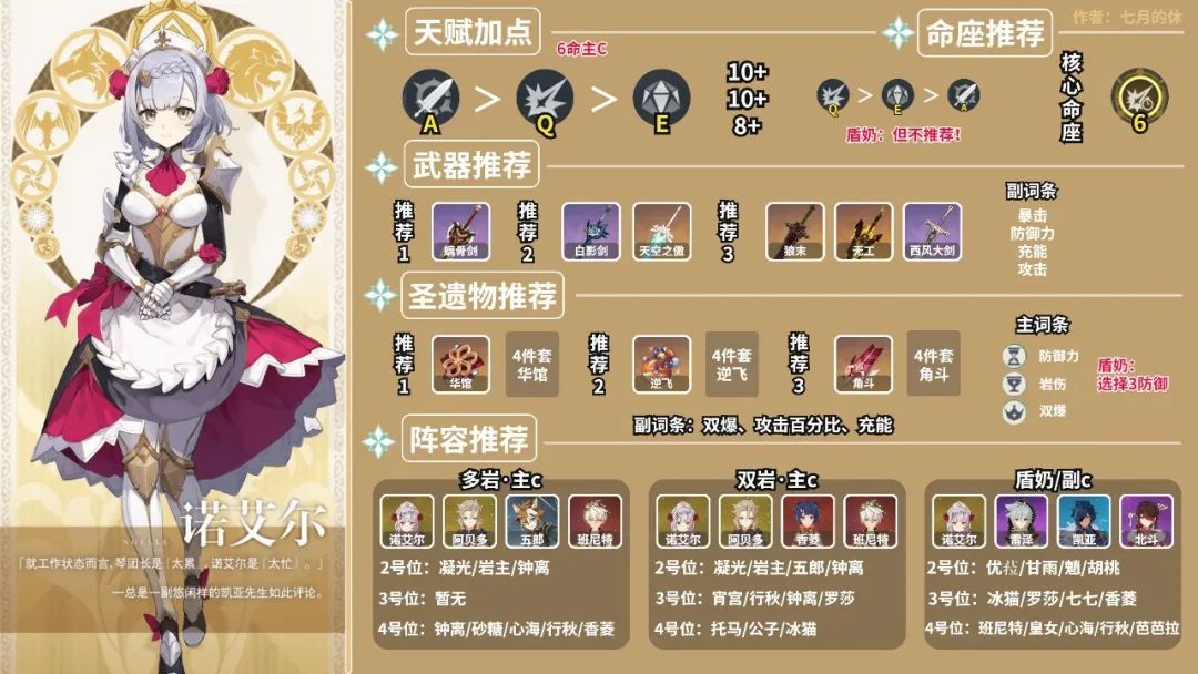 原神2.3版本诺艾尔培养攻略