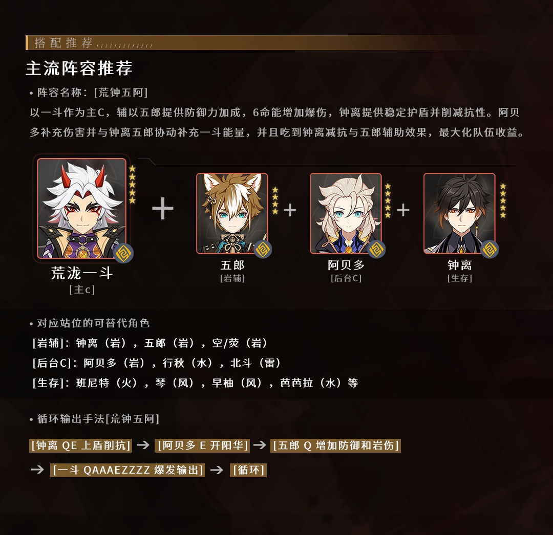 原神花坂豪快·荒泷一斗玩法攻略