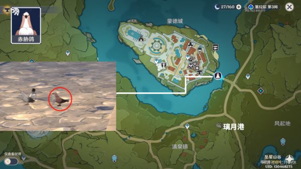 原神全可捕捉动物位置汇总