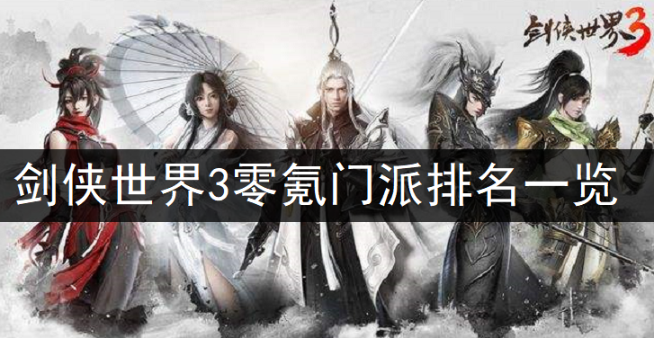 剑侠世界3零氪门派排名一览