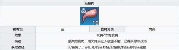 幻塔烤后腿肉制作方法介绍