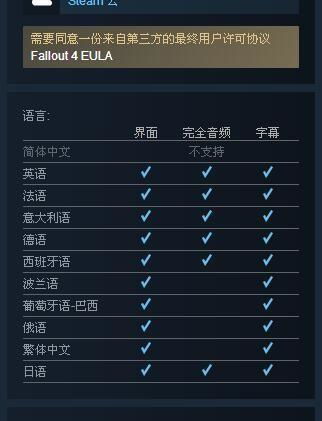 《辐射4》Steam中文设置指南：如何将游戏语言改为中文