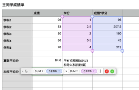 如何计算加权平均分