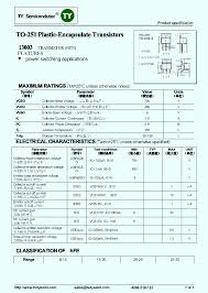 13003元器件引脚配置及详细参数