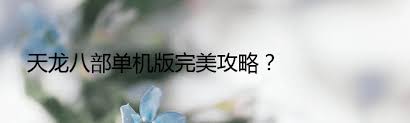 天龙八部单机版：终极完美攻略，详尽解析，助你称霸江湖